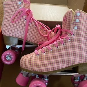 SALE!!!! Pink Tartan Impala Roller Skates! SALE!!!!!